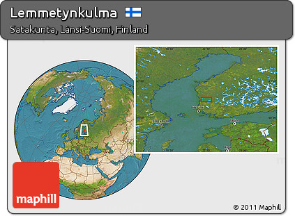 Satellite Location Map of Lemmetynkulma