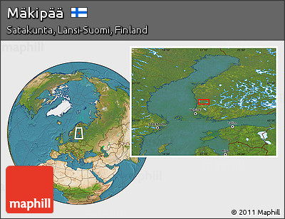 Satellite Location Map of Mäkipää