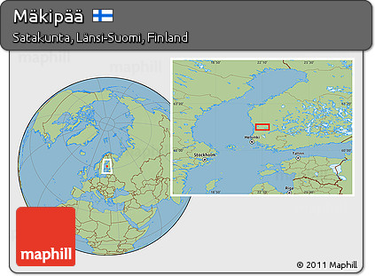 Savanna Style Location Map of Mäkipää