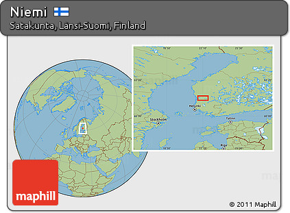 Savanna Style Location Map of Niemi