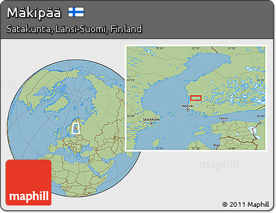 Savanna Style Location Map of Mäkipää