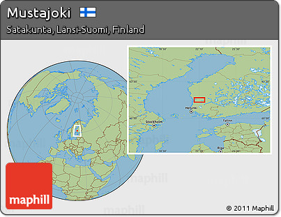 Savanna Style Location Map of Mustajoki