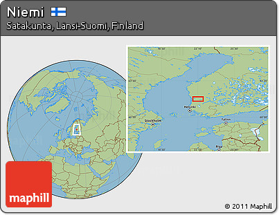Savanna Style Location Map of Niemi