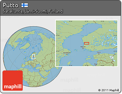 Savanna Style Location Map of Putto