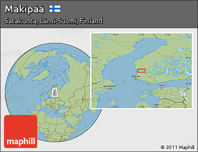 Savanna Style Location Map of Mäkipää