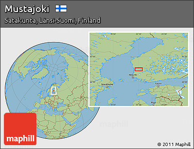 Savanna Style Location Map of Mustajoki