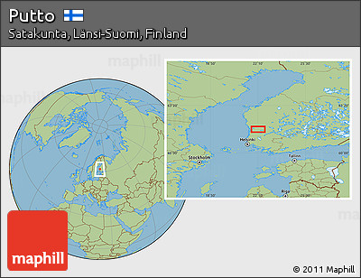 Savanna Style Location Map of Putto
