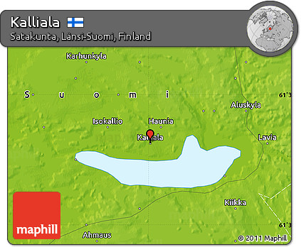 Physical Map of Kalliala