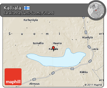 Shaded Relief Map of Kalliala