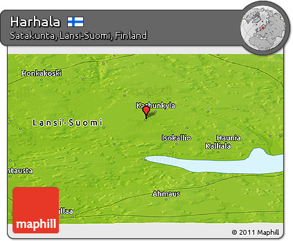 Physical Panoramic Map of Harhala