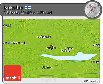 Physical Panoramic Map of Isokallio