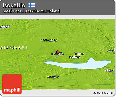 Physical Panoramic Map of Isokallio