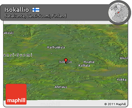 Satellite Panoramic Map of Isokallio