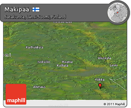 Satellite Panoramic Map of Mäkipää