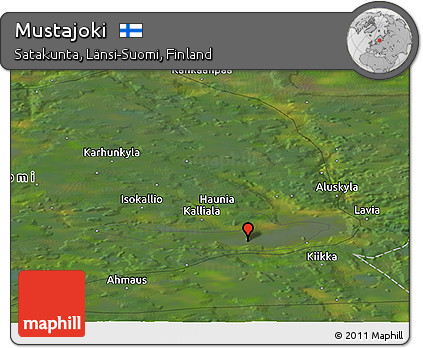 Satellite Panoramic Map of Mustajoki