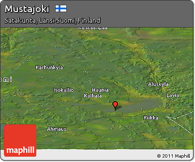 Satellite Panoramic Map of Mustajoki