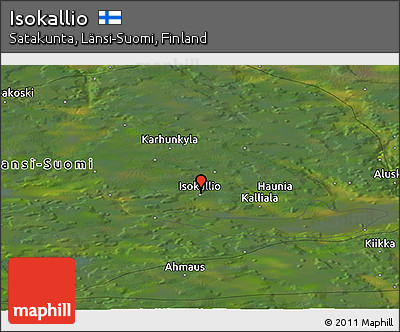 Satellite Panoramic Map of Isokallio