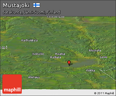 Satellite Panoramic Map of Mustajoki