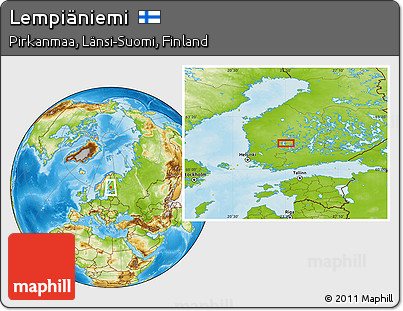 Physical Location Map of Lempiäniemi