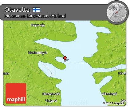 Physical Map of Otavalta