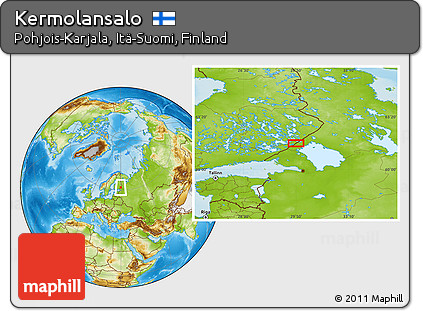 Physical Location Map of Kermolansalo