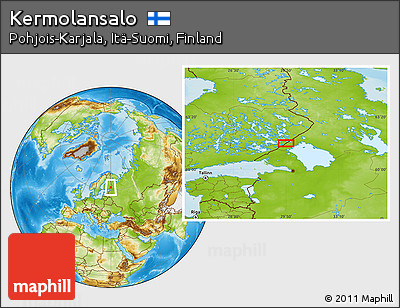 Physical Location Map of Kermolansalo