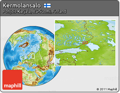 Physical Location Map of Kermolansalo