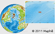 Physical Location Map of the area around 61° 39' 52" N, 30° 31' 29" W