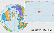 Political Location Map of the area around 61° 39' 52" N, 30° 31' 29" W
