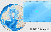 Shaded Relief Location Map of the area around 61° 39' 52" N, 30° 31' 29" W