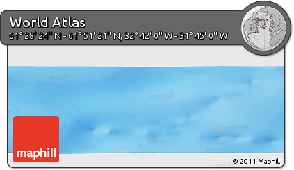 Physical Panoramic Map of the Area around 61° 39' 52" N, 32° 13' 30" W