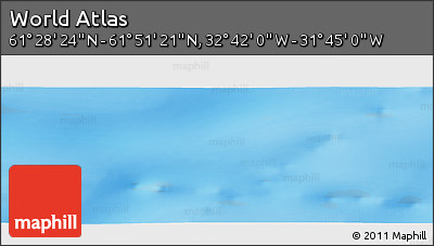 Physical Panoramic Map of the Area around 61° 39' 52" N, 32° 13' 30" W