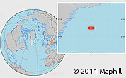 Gray Location Map of the area around 61° 39' 52" N, 37° 19' 30" W