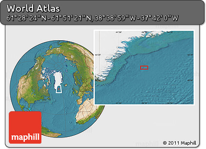 Satellite Location Map of the Area around 61° 39' 52" N, 38° 10' 29" W