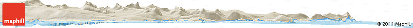 Shaded Relief Horizon Map of the Area around 61° 39' 52" N, 42° 25' 29" W Shaded Relief Horizon Map of the Area around 61° 39' 52" N, 42° 25' 29" W
