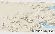 Shaded Relief 3D Map of the area around 61° 39' 52" N, 43° 16' 29" W