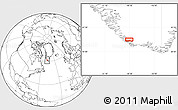 Blank Location Map of the area around 61° 39' 52" N, 48° 22' 30" W