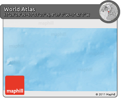 Shaded Relief 3D Map of the Area around 61° 39' 52" N, 4° 10' 30" W