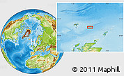 Physical Location Map of the area around 61° 39' 52" N, 4° 10' 30" W