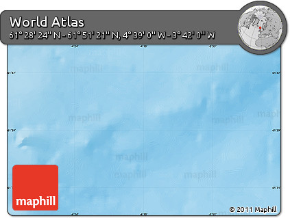 Physical Map of the Area around 61° 39' 52" N, 4° 10' 30" W