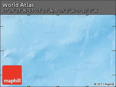 Physical Map of the Area around 61° 39' 52" N, 4° 10' 30" W