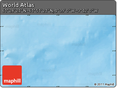 Physical Map of the Area around 61° 39' 52" N, 4° 10' 30" W
