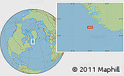 Savanna Style Location Map of the area around 61° 39' 52" N, 51° 46' 29" W