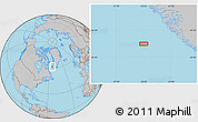 Gray Location Map of the area around 61° 39' 52" N, 54° 19' 30" W