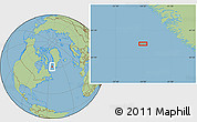 Savanna Style Location Map of the area around 61° 39' 52" N, 54° 19' 30" W