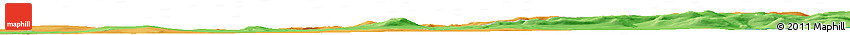 Political Horizon Map of the Area around 61° 39' 52" N, 58° 43' 30" E