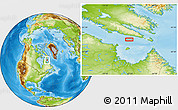 Physical Location Map of the area around 61° 39' 52" N, 67° 55' 30" W