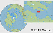 Savanna Style Location Map of the area around 61° 39' 52" N, 68° 46' 30" W