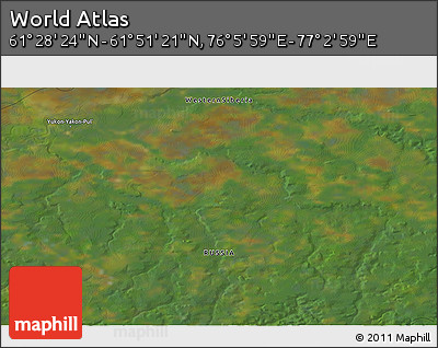 Satellite 3D Map of the Area around 61° 39' 52" N, 76° 34' 29" E