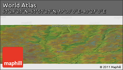 Satellite Panoramic Map of the Area around 61° 39' 52" N, 79° 58' 29" E